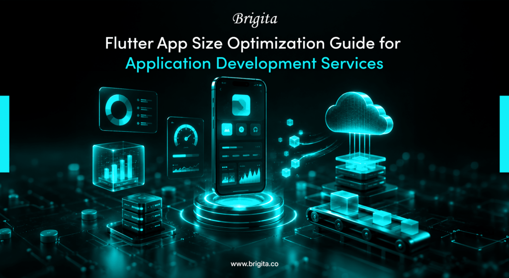 Flutter app size optimization for mobile application development services by Brigita