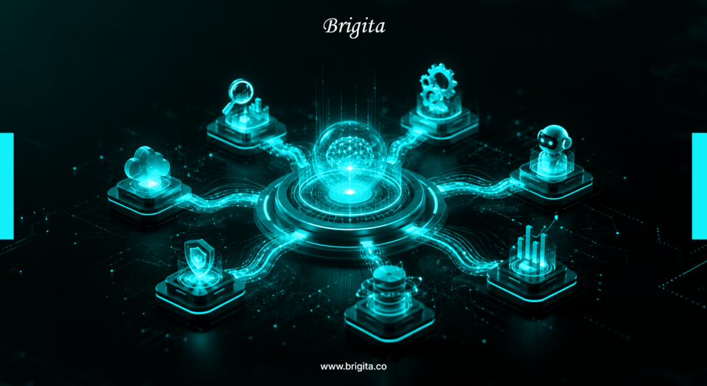 Multi-Agent AI orchestration architecture for intelligent enterprise applications by Brigita in Bangalore, Karnataka, India.